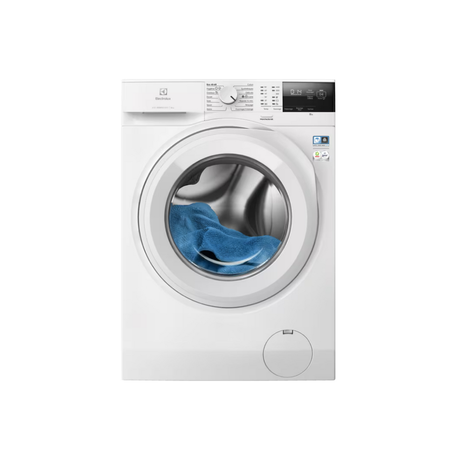 Lave-linge hublot Electrolux EW6FI4805AW blanc de 8 kg à pose libre