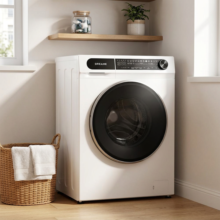 Lave-linge hublot Dreame S DRWASHS8KG blanc ultra-mince de 8 kg, vue 4