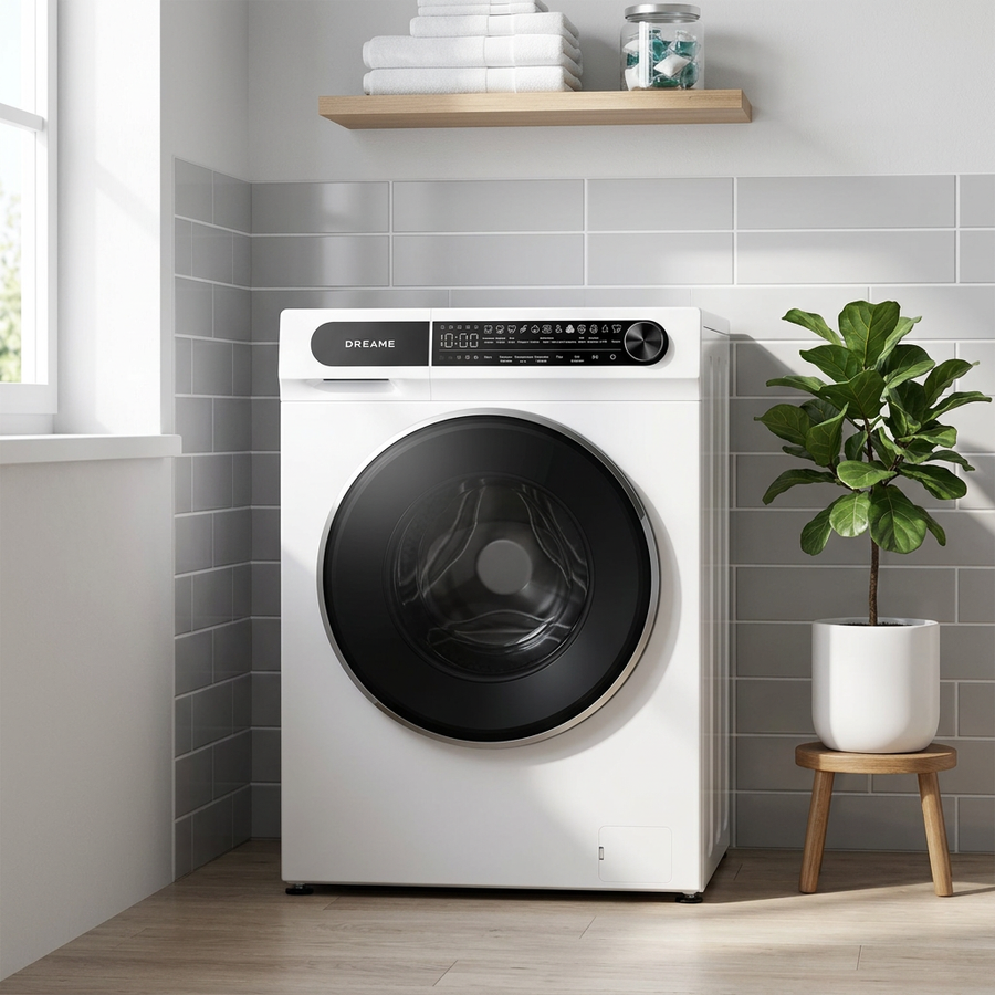 Lave-linge hublot Dreame S DRWASHS8KG blanc ultra-mince de 8 kg, vue 3
