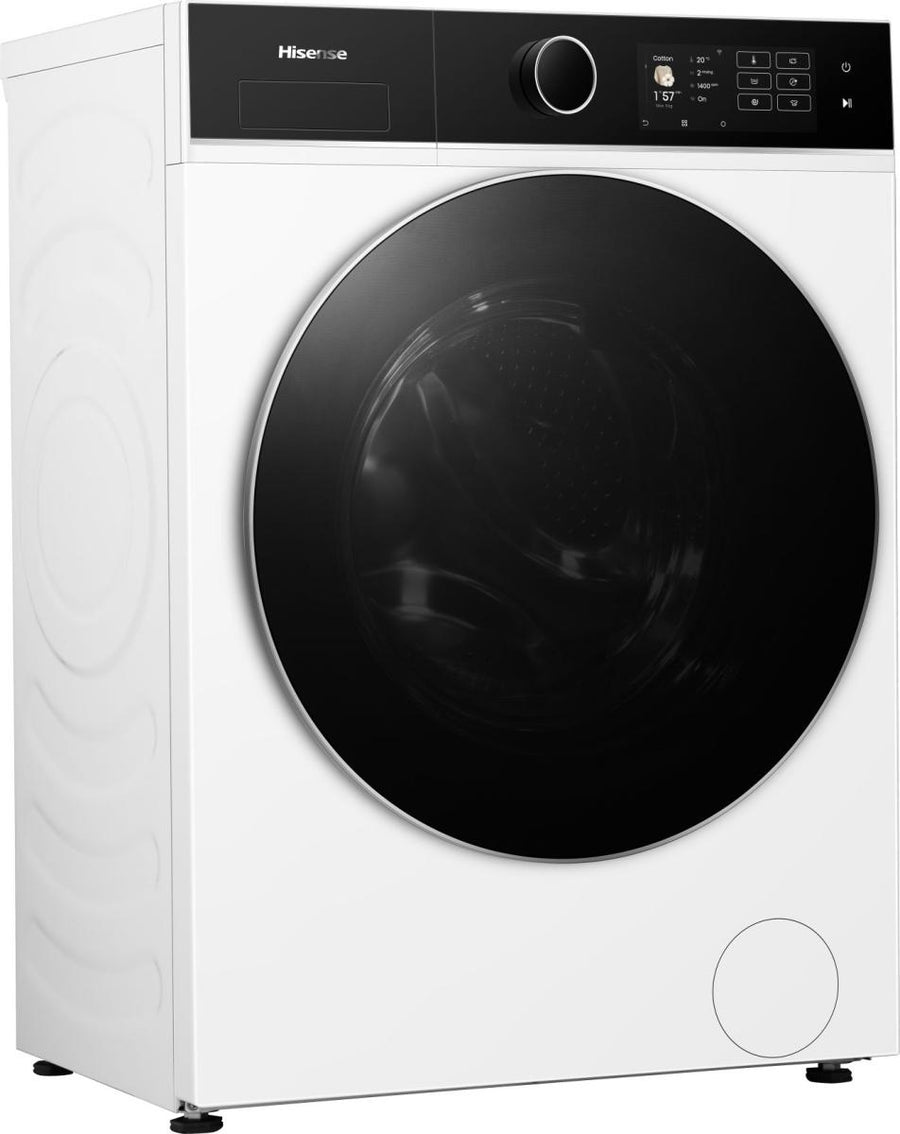 Lave-linge hublot Hisense WF5I8043BWF 8 kg blanc, pose libre, vue 3
