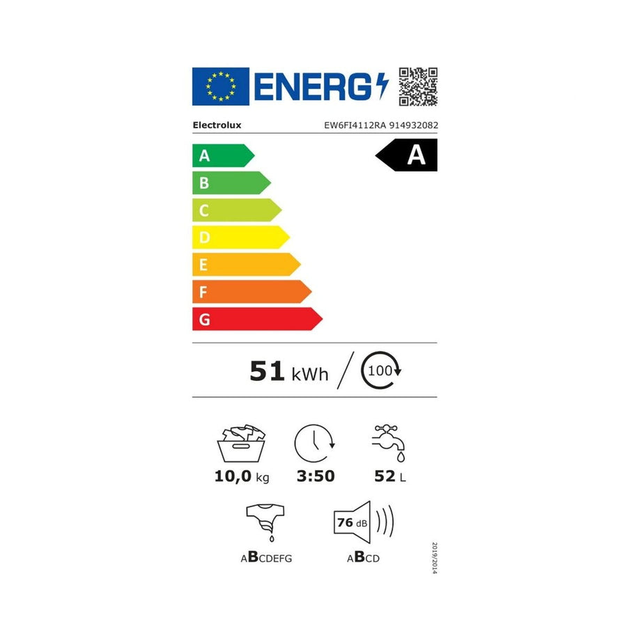 Lave-linge hublot Electrolux EW6FI4112RA blanc, 10 kg, vue 3
