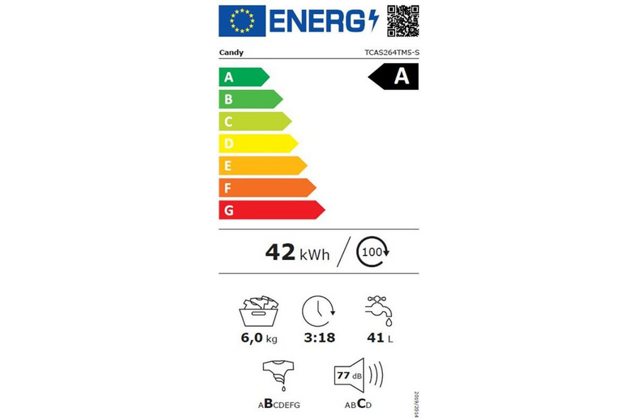 Lave-linge top reconditionné Candy TCAS264TM5-S blanc, 6 kg, largeur 41 cm, vue 6