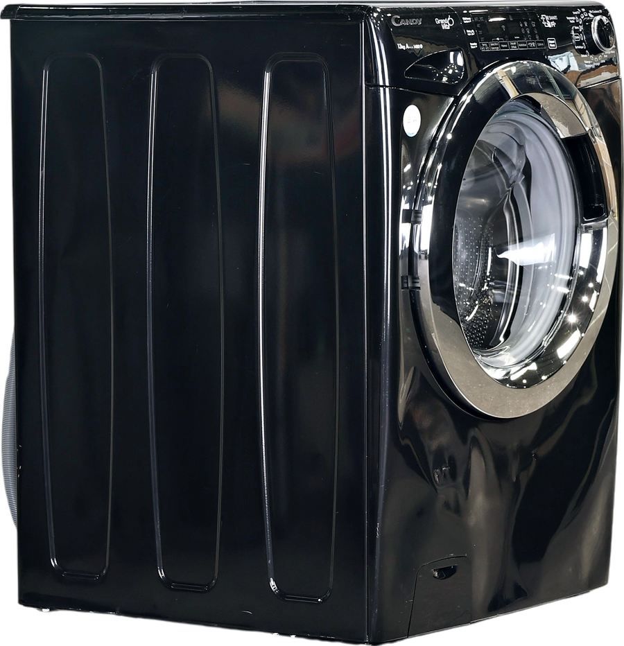 Lave-linge hublot noir Candy GVD1413TWHC3B-47 13 kg, hublot chrome, vue 2