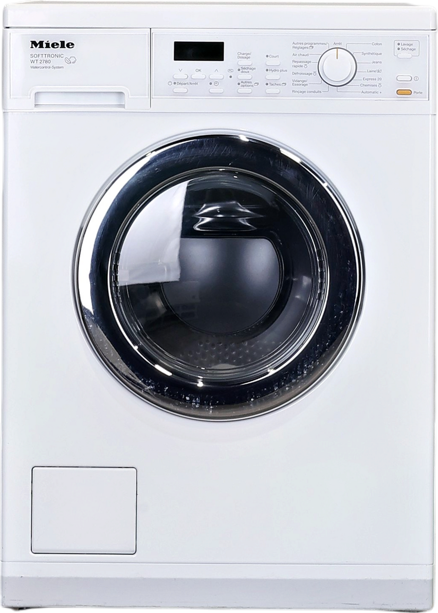 Lave-linge séchant blanc Miele WT-2780-S 5,5 kg vu de face