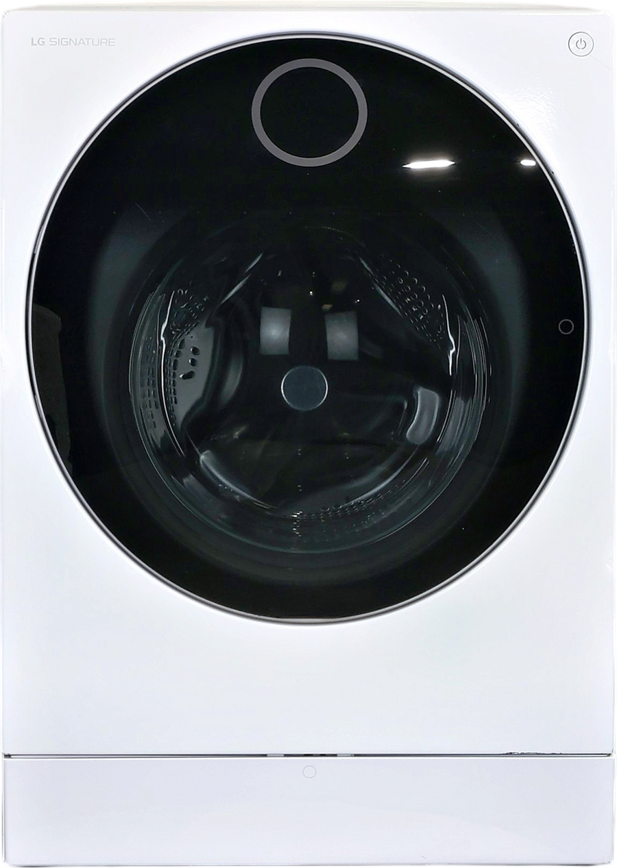 Lave-linge séchant blanc LG LSWD100E 12 kg vu de face