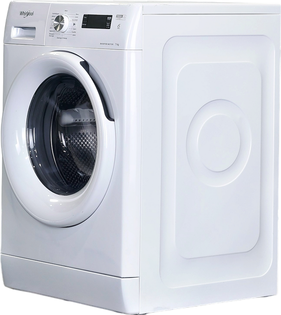 Lave-linge hublot blanc Whirlpool FFS7458WFR 7 kg, vue 3