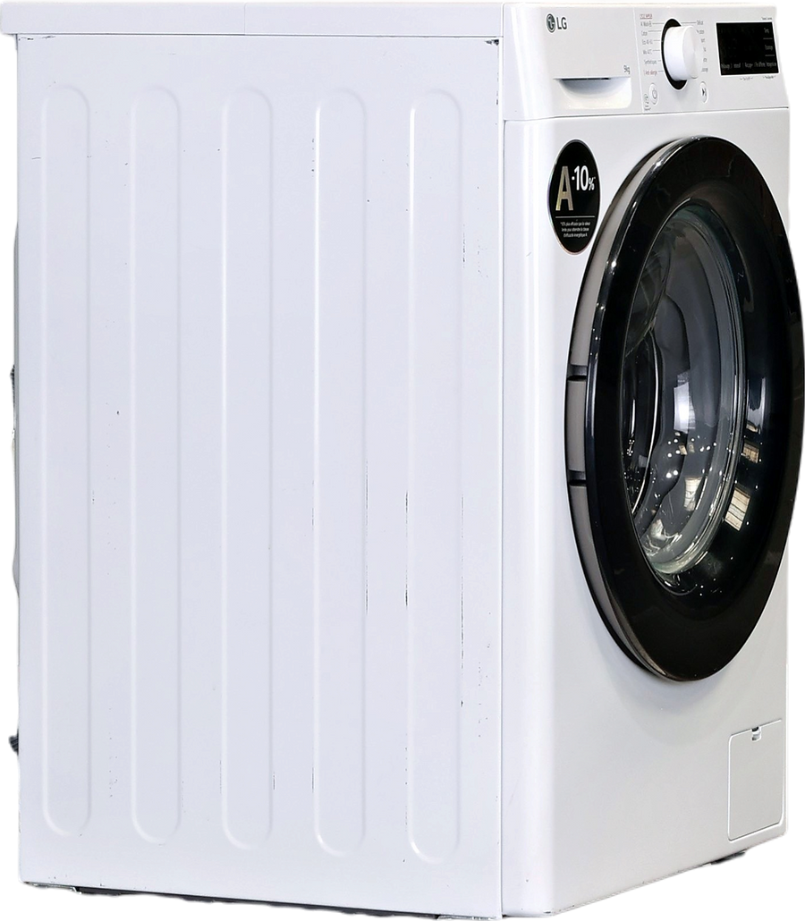 Lave-linge hublot blanc LG F94R35WHS 9 kg vu de face, vue 2