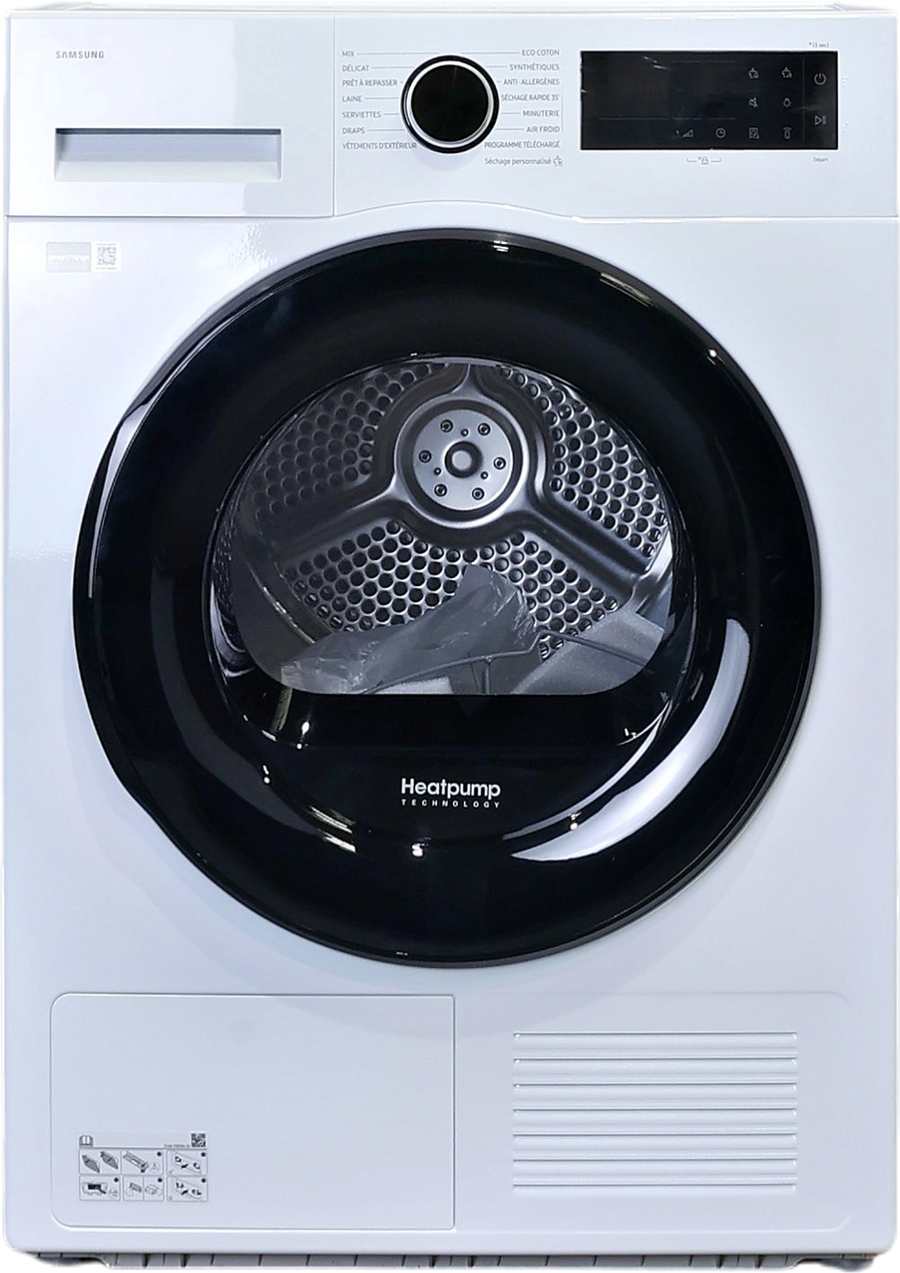 Sèche-linge pompe à chaleur reconditionné Samsung DV90DG52A0AE blanc, 9 kg, connecté