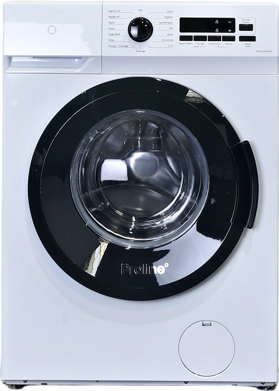 Lave-linge hublot blanc Proline FP6120A10WH 6 kg, faible profondeur