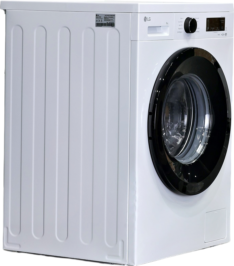 Lave-linge hublot blanc LG F84B15WHS 8 kg vu de face, vue 2