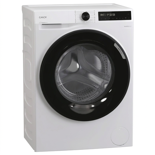Lave-linge hublot Candy BR 411BL9-S 11 kg blanc à hublot noir