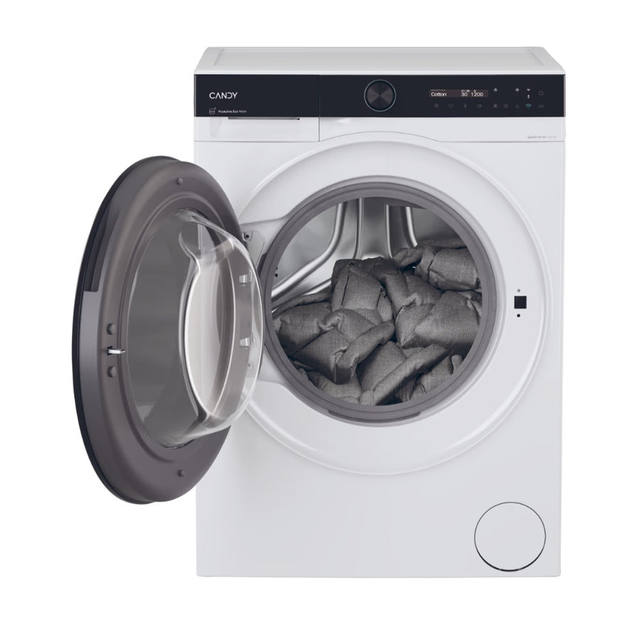 Lave-linge hublot Candy ProWash 700 BS 412B8-S blanc de 12 kg, vue 2