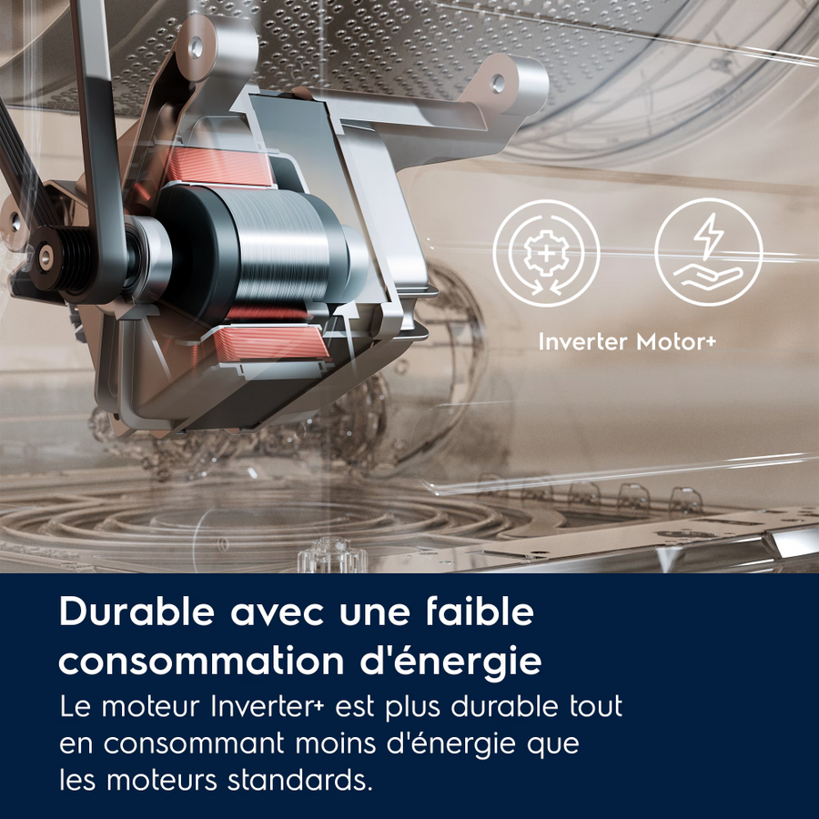 Lave-linge hublot Electrolux EW6FI4805AW blanc de 8 kg à pose libre, vue 8