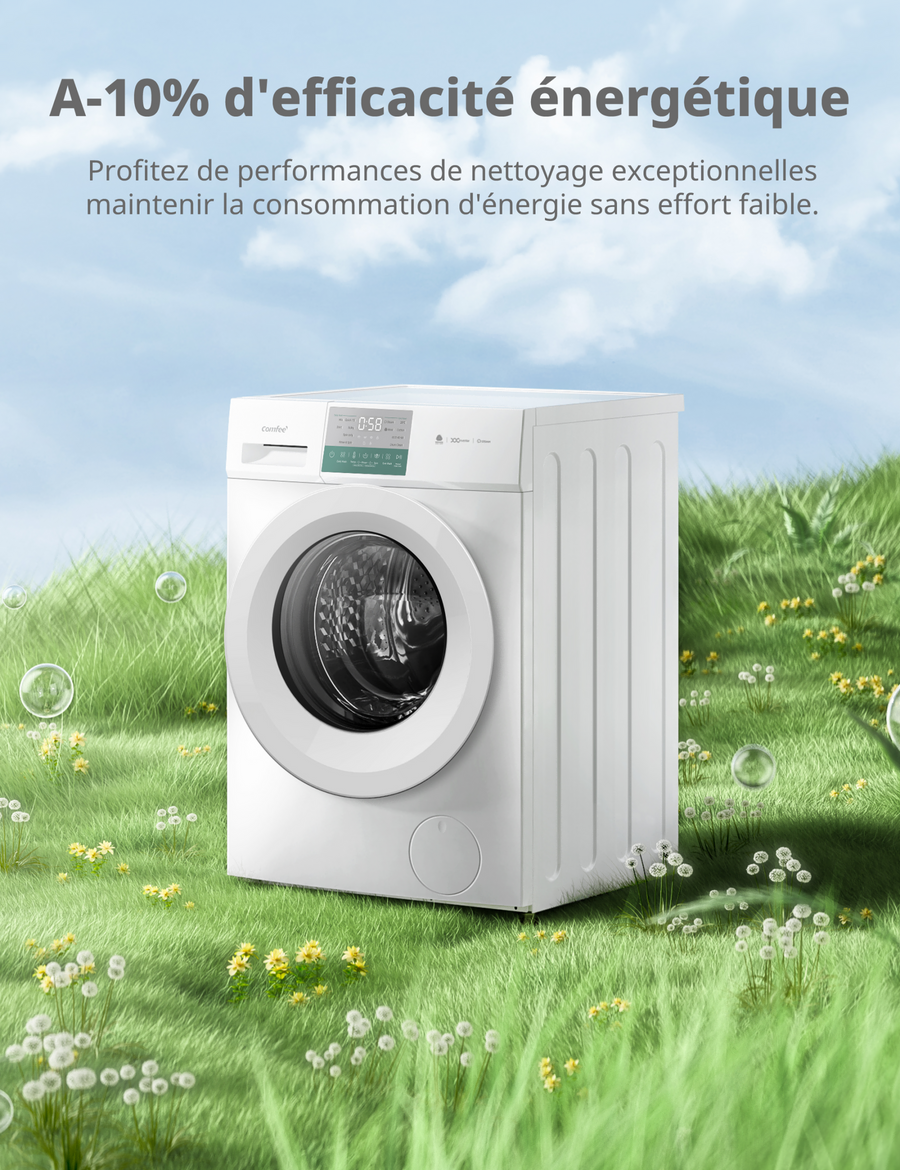 Lave-linge hublot Comfee' CFP03EW80W-HR 8 kg blanc