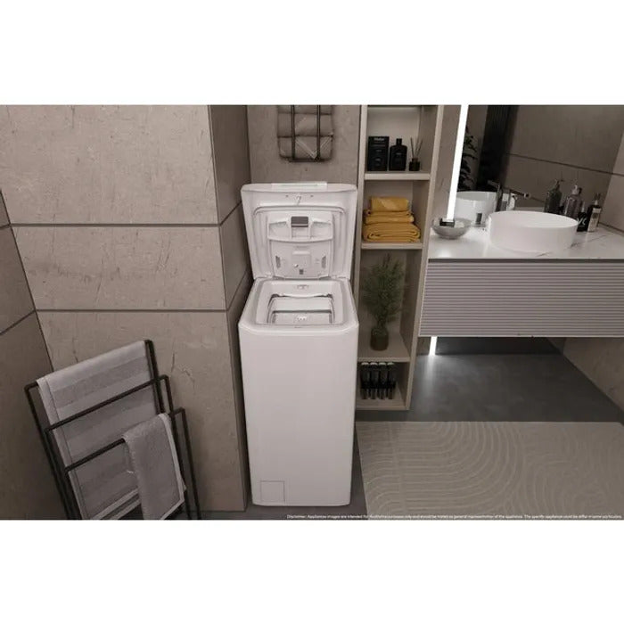 Lave-linge top Haier THASN276TM6-S blanc de 7 kg à chargement par le dessus, vue 7