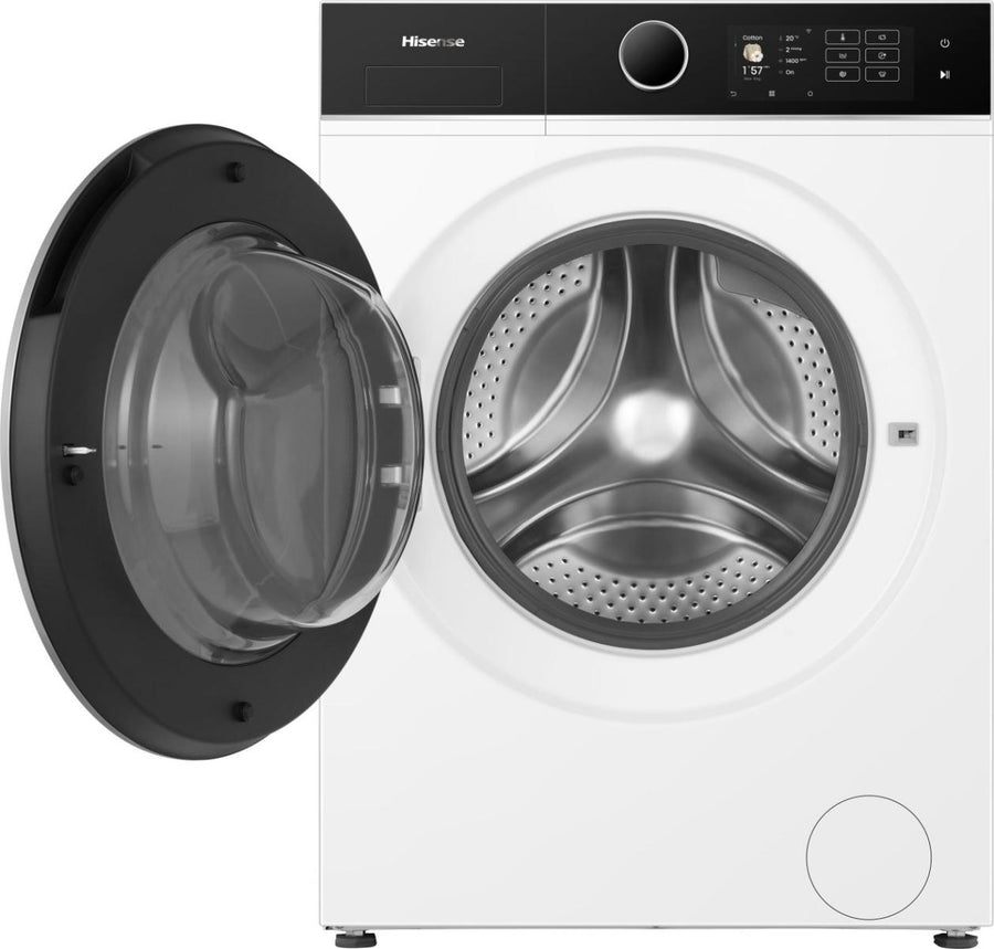 Lave-linge hublot Hisense WF5I8043BWF 8 kg blanc, pose libre, vue 5