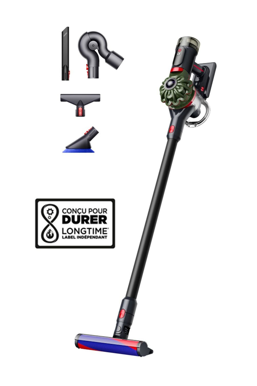Aspirateur balai sans fil Dyson V8 Cyclone Fluffy avec kit de nettoyage pour meubles