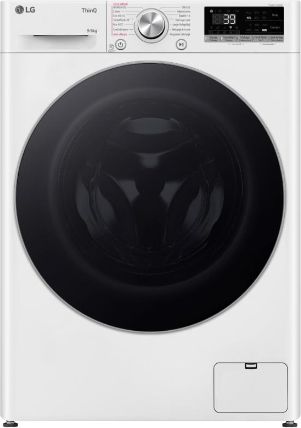 Lave-linge séchant blanc LG F964R71WRST 9 kg vu de face