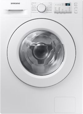 Lave-linge séchant blanc Samsung WD80T4046EW 8 kg vu de face