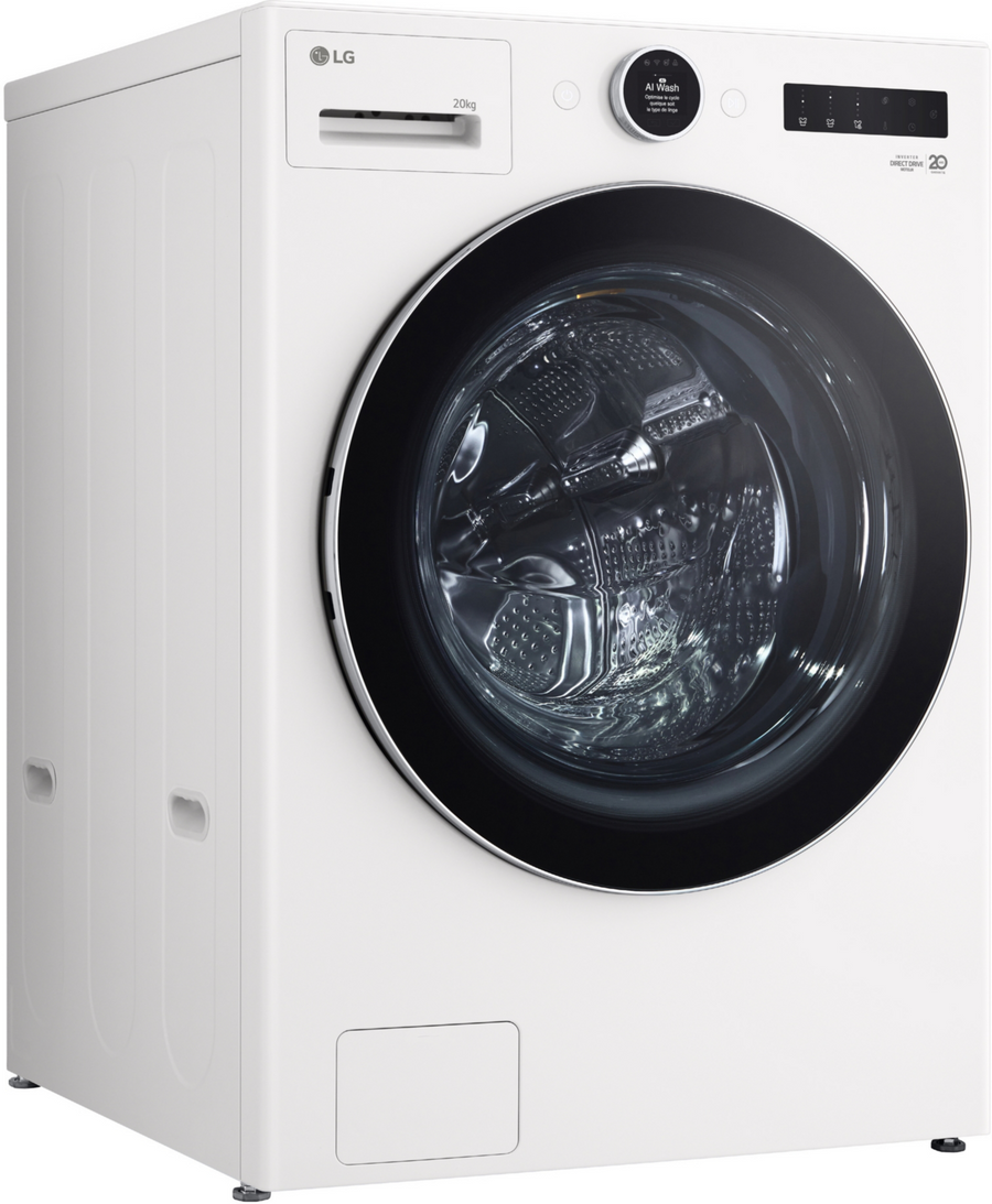 Lave-linge hublot LG F20F12WST 20 kg, blanc et noir, vue 3