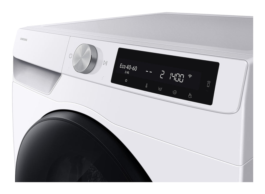 Lave-linge séchant blanc Samsung WD10HG6U94BE 10 kg vu de face, vue 3
