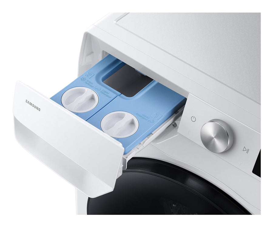 Lave-linge séchant blanc Samsung WD10HG6U94BE 10 kg vu de face, vue 7