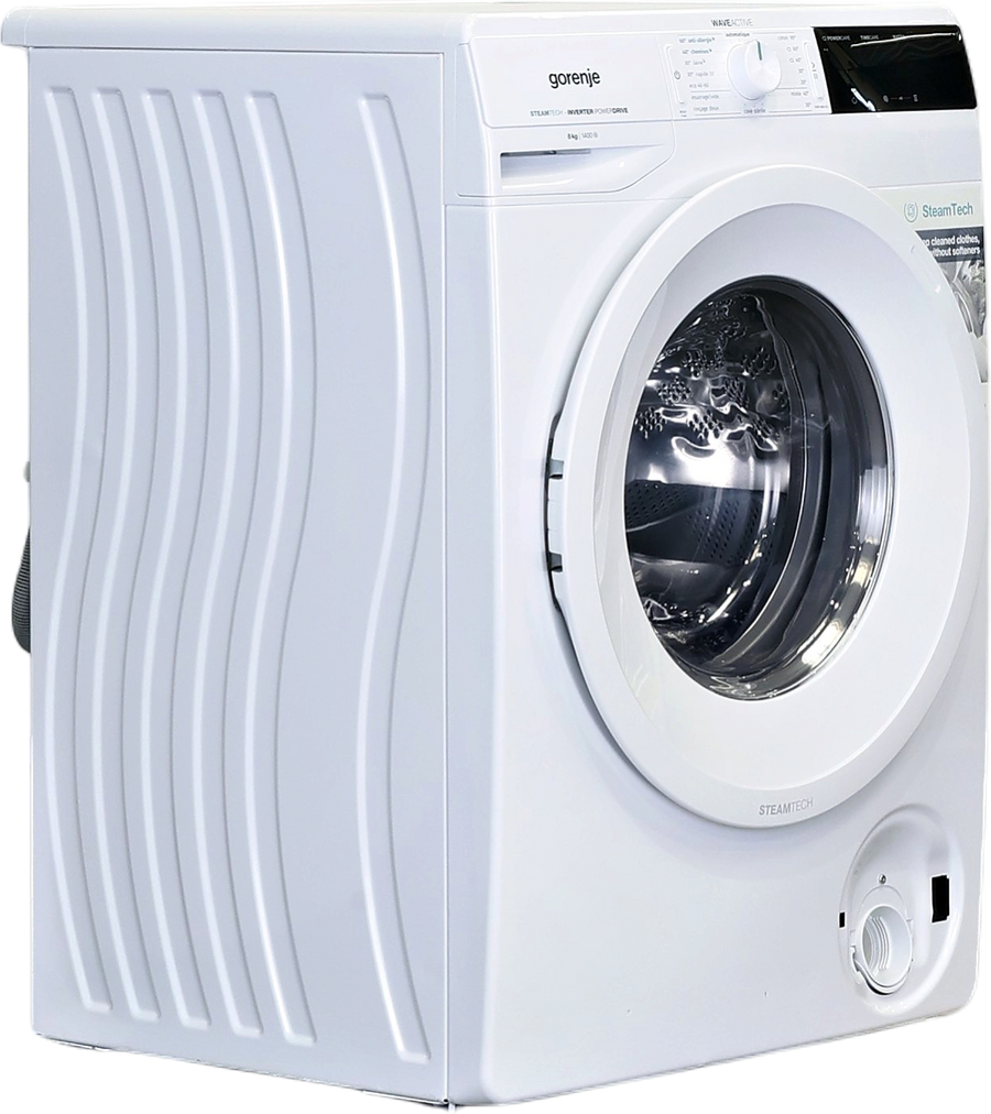 Lave-linge hublot blanc Gorenje WEI84CS 8 kg vu de face, vue 2