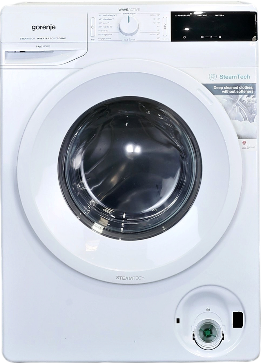 Lave-linge hublot blanc Gorenje WEI84CS 8 kg vu de face