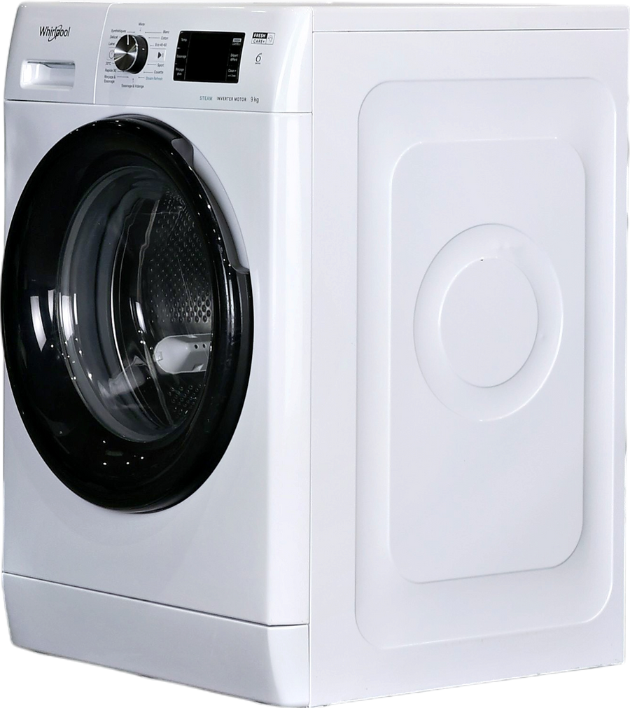 Lave-linge hublot blanc Whirlpool FFBP9469BVFR 9 kg, vue 3