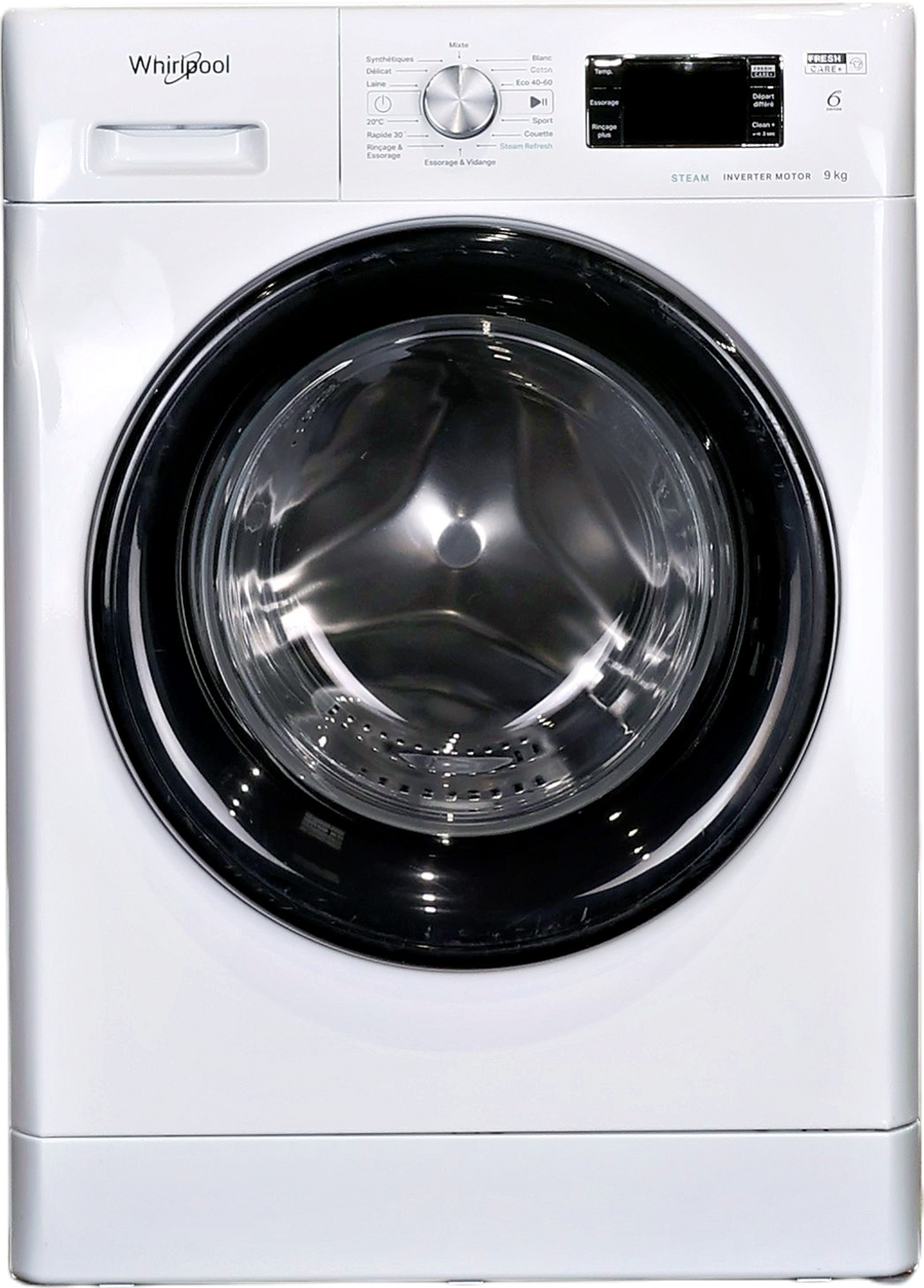 Lave-linge hublot blanc Whirlpool FFBP9469BVFR 9 kg
