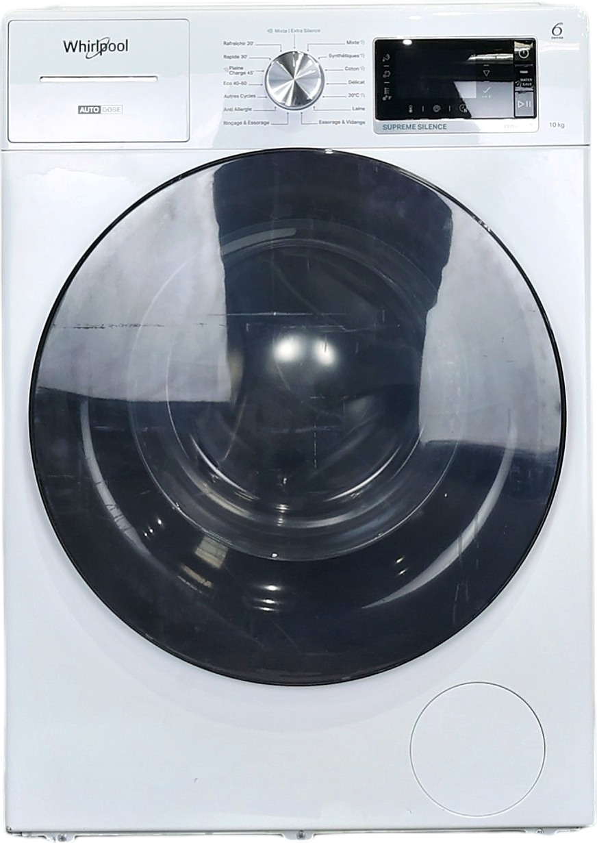 Lave-linge hublot reconditionné Whirlpool W8W046WBFR blanc, 10 kg