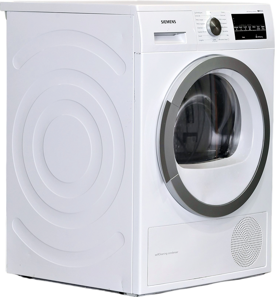 Sèche-linge pompe à chaleur reconditionné Siemens WT47W490FF blanc, 9 kg, vue 2