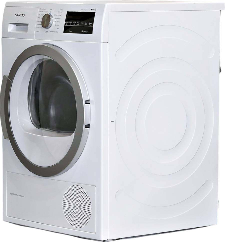 Sèche-linge pompe à chaleur reconditionné Siemens WT47W490FF blanc, 9 kg, vue 3