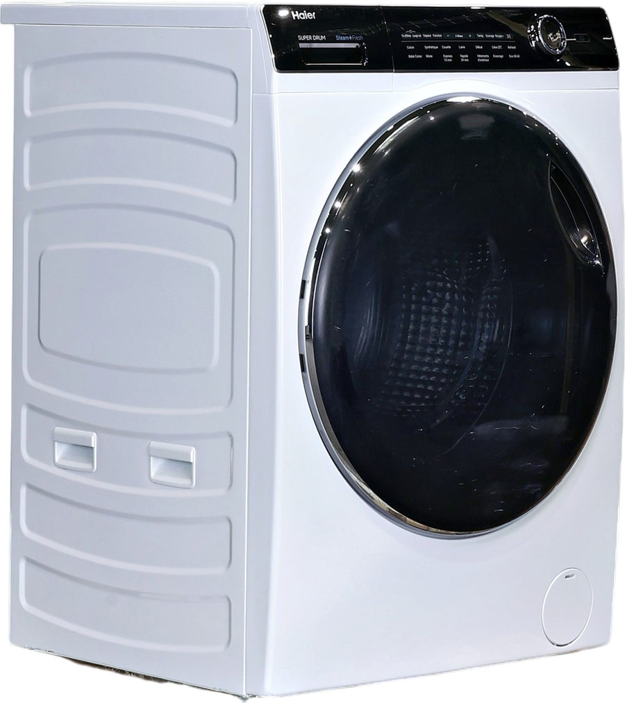 Lave-linge hublot Haier HW150-BP14986E 15 kg, châssis blanc, vue 2