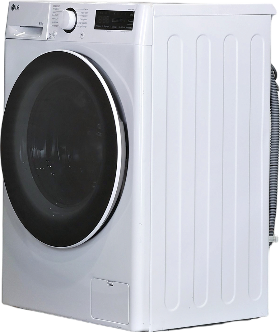 Lave-linge séchant blanc LG F952SR50WRS 9 kg, faible profondeur, vue 3