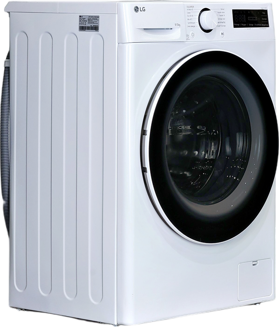 Lave-linge séchant blanc LG F952SR50WRS 9 kg, faible profondeur, vue 2