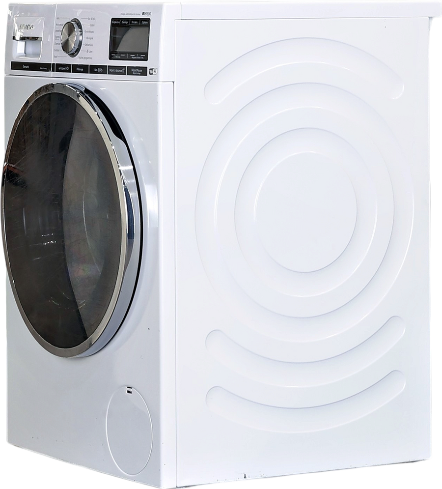 Lave-linge hublot blanc Siemens WM14VEH0FR 9 kg vu de face, vue 3
