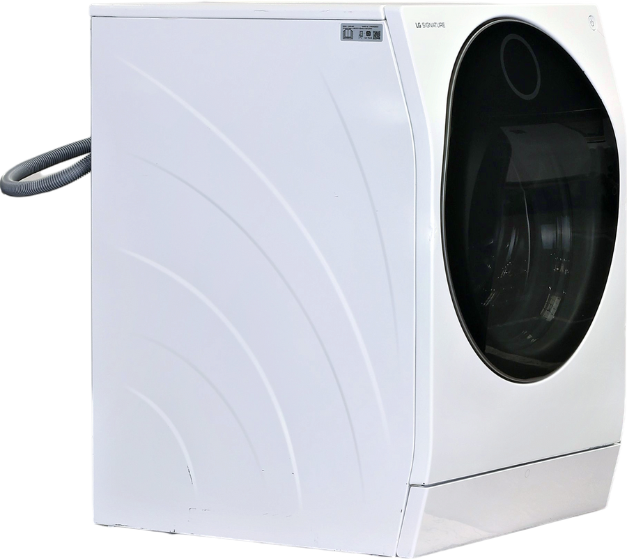 Lave-linge séchant blanc LG LSWD100E 12 kg vu de face, vue 2