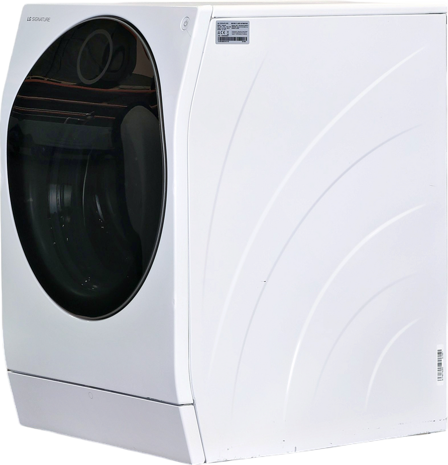 Lave-linge séchant blanc LG LSWD100E 12 kg vu de face, vue 3