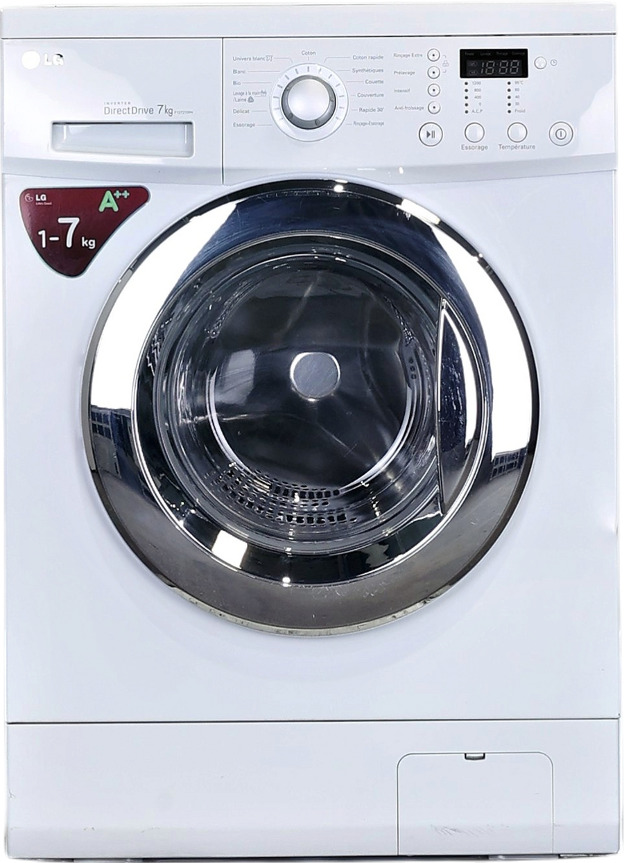 Lave-linge hublot LG F12721WH 7 kg, pose libre 60 cm