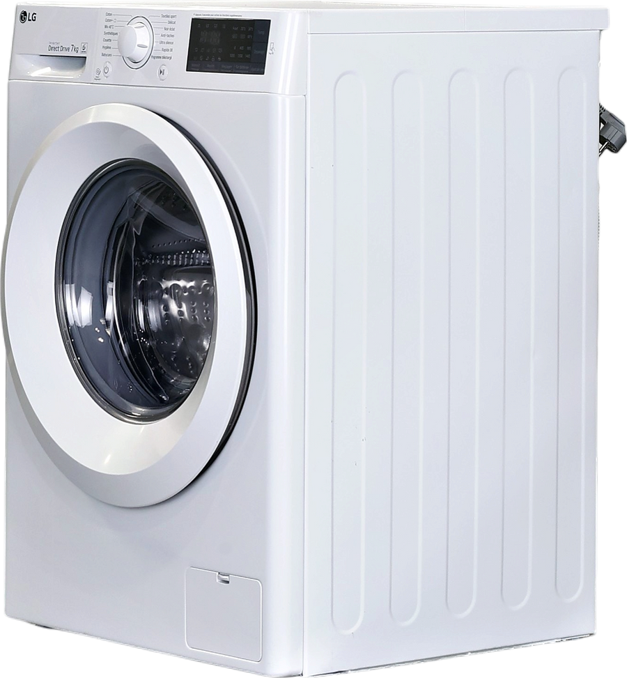 Lave-linge hublot blanc LG F74J60WHW 7 kg vu de face, vue 3