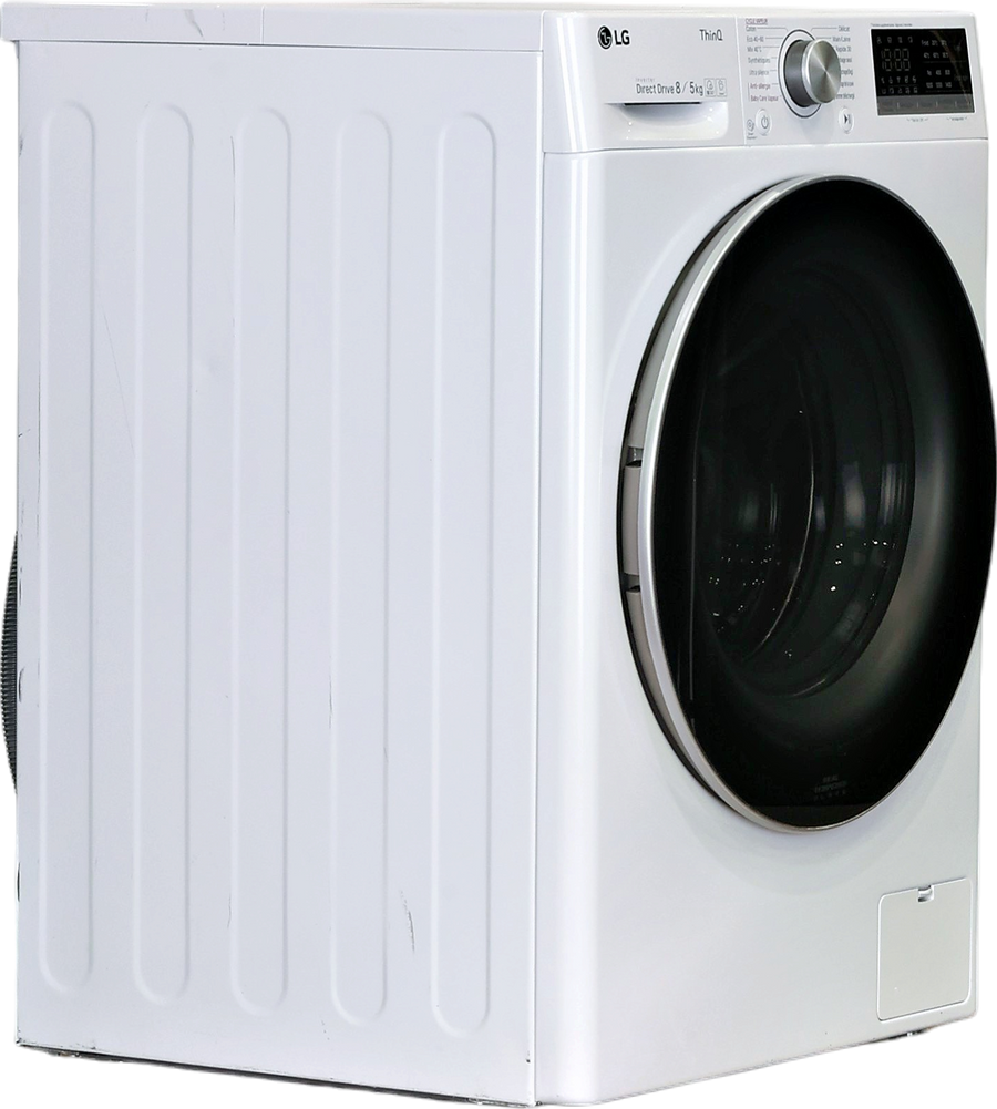 Lave-linge séchant blanc LG F854N41WRS 8 kg vu de face, vue 2