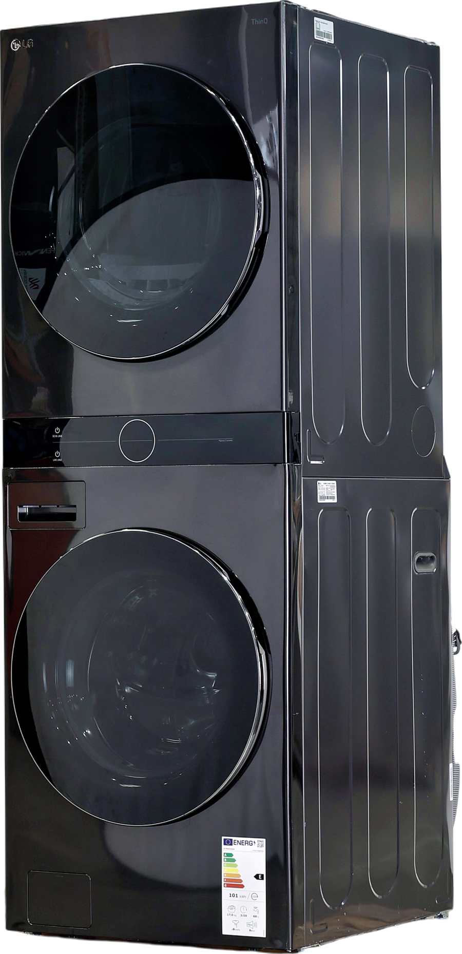 Lave-linge séchant noir LG F761TOWERB2 17 kg, 189 cm de haut, vue 3
