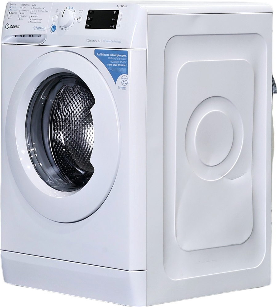 Lave-linge hublot blanc Indesit BWE81496XWVFR 8 kg, vue 3