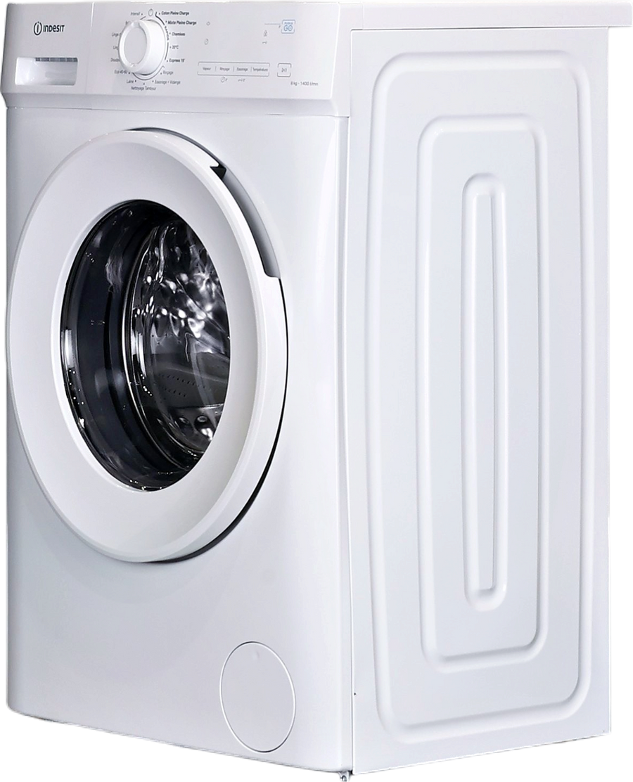 Lave-linge hublot blanc Indesit IMA864MYTIMEFR 8 kg, vue 3