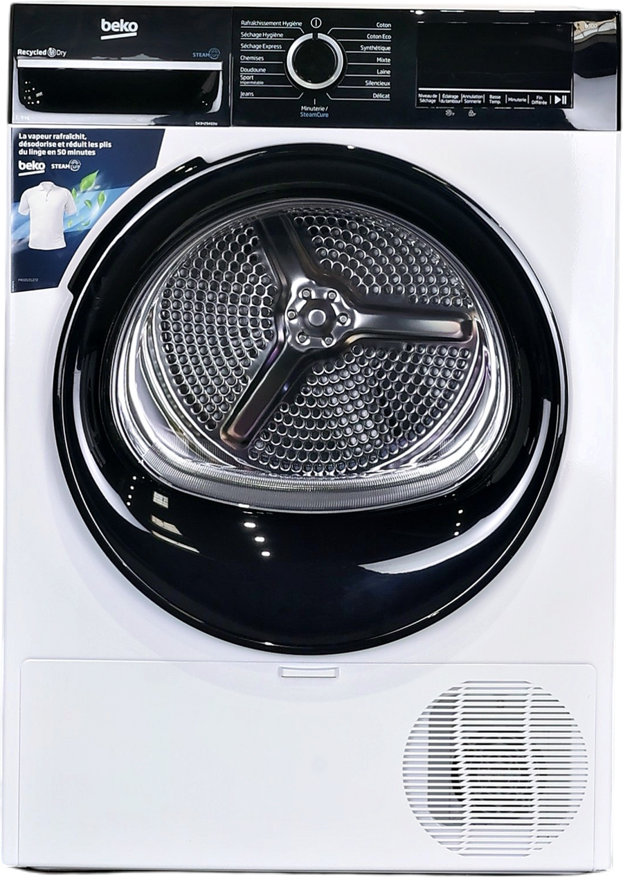 Sèche-linge pompe à chaleur reconditionné Beko D43H29493W blanc, 9 kg