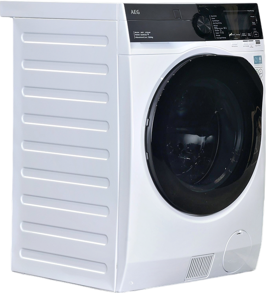 Lave-linge séchant blanc AEG LWR98B166X 10 kg vu de face, vue 2
