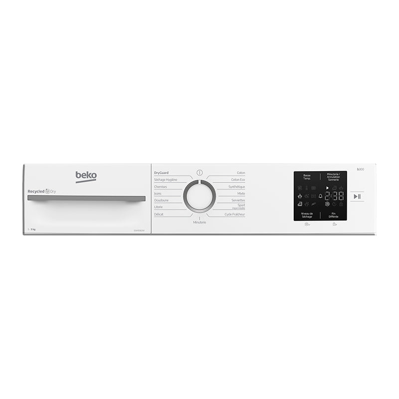 Sèche-linge pompe à chaleur Beko D3H19302W 9 kg à hublot, vue 5
