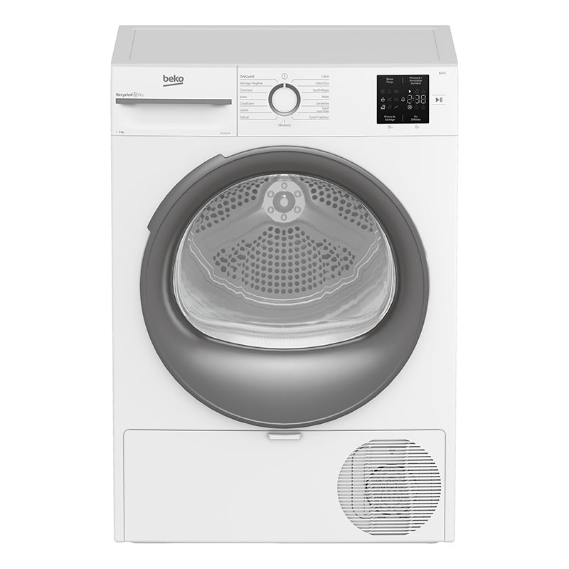 Sèche-linge pompe à chaleur Beko D3H19302W 9 kg à hublot