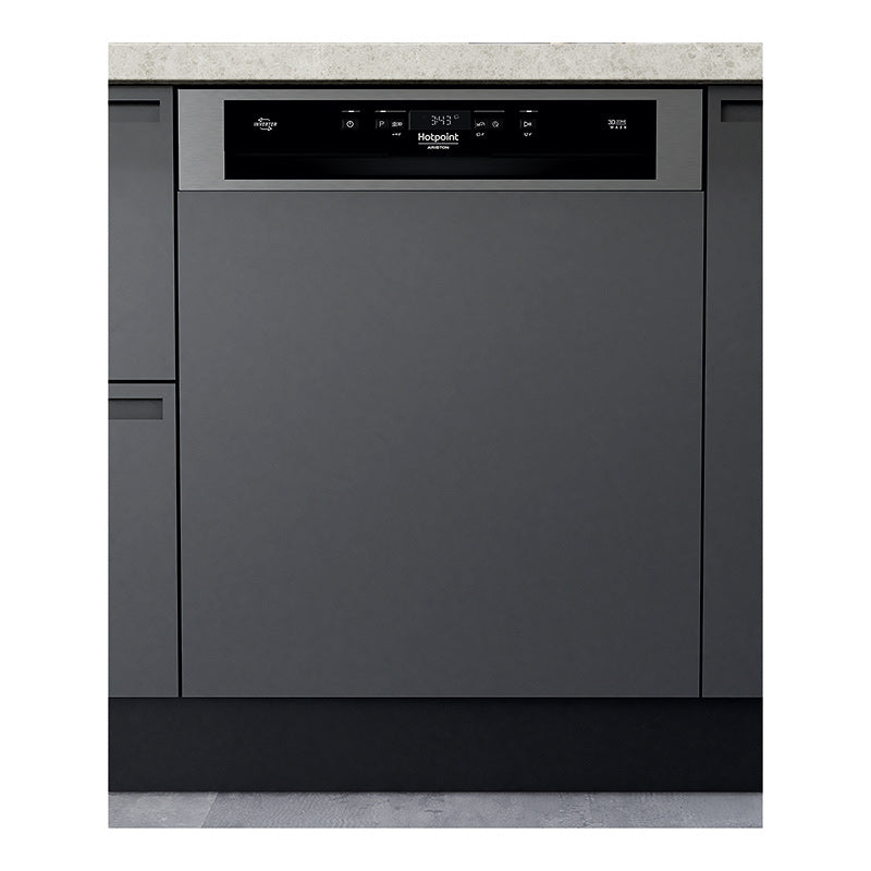 Lave-vaisselle semi-intégrable Hotpoint HA3PB14BN7A0X de 60 cm